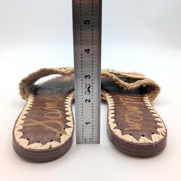 Sam Edelman Georgia Slide Sandal Open Toe Women's Tan Multi Size US8.5M EU39 - Picture 4 of 8